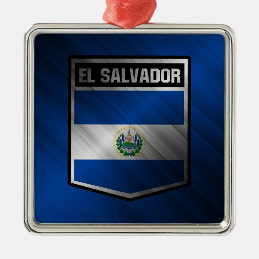 El Salvador Metalen Ornament (Voorkant)