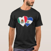 El Salvador Mexico Flag El Salvadorian Mexicaans T-shirt (Voorkant)