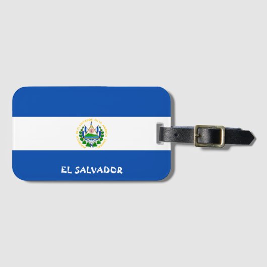 El Salvador National Flag Patriotic Bagagelabel (Voorkant (horizontaal))