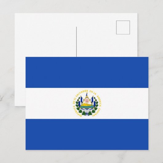 El Salvador National World Flag Briefkaart (Voorkant / Achterkant)