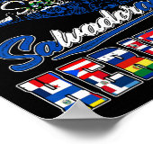 El Salvador Nationale Spaanse erfgoed maand Salva Poster (Hoek)