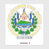 El Salvador - nationale wapenschild patriottisch Sticker (Vel)
