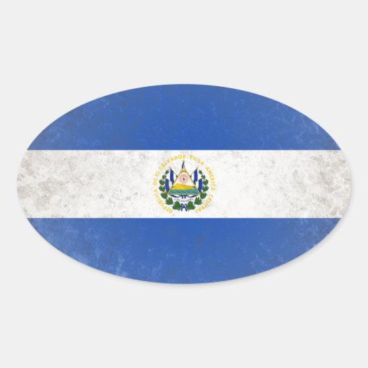 El Salvador Ovale Sticker (Voorkant)