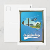El Salvador Reisplattegrond Briefkaart (Voorkant / Achterkant)