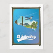 El Salvador Reisplattegrond Briefkaart (Voorkant)