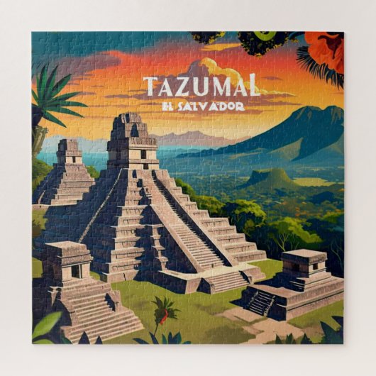 El Salvador Reizen  Retro Legpuzzel (Verticaal)