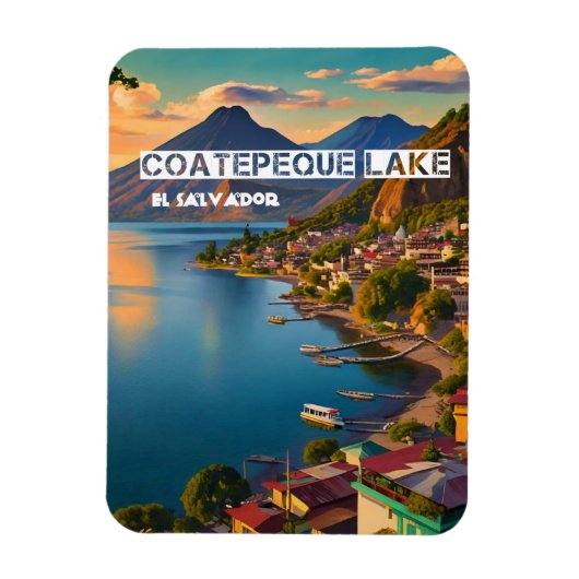 El Salvador Reizen  Retro Magneet (Verticaal)