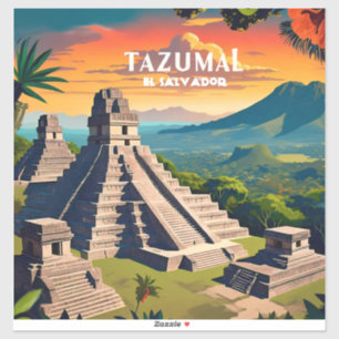 El Salvador Reizen  Retro Sticker