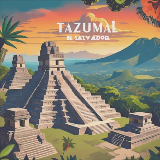 El Salvador Reizen  Retro Sticker (Voorkant)