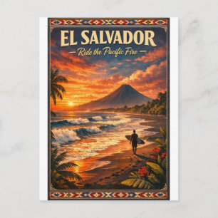 EL SALVADOR – Ride de Pacifische Vuur Briefkaart