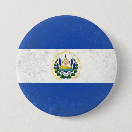 El Salvador Ronde Button 7,6 Cm (Voorkant)