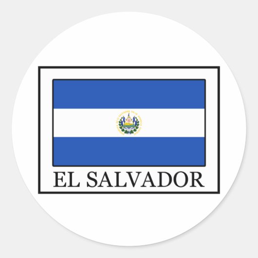 El Salvador Ronde Sticker (Voorkant)