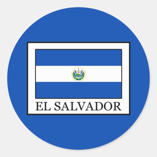 El Salvador Ronde Sticker (Voorkant)