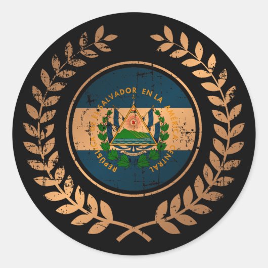 El Salvador Ronde Sticker (Voorkant)