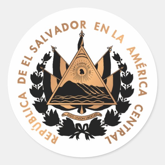 El Salvador Ronde Sticker (Voorkant)