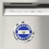 El Salvador Round Emblem Magneet (Insitu (Vaatwasser))