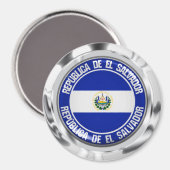 El Salvador Round Emblem Magneet (Voorkant / Achterkant)
