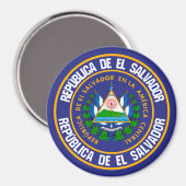 El Salvador Round Emblem Magneet (Voorkant / Achterkant)