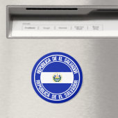 El Salvador Round Emblem Magneet (Insitu (Vaatwasser))