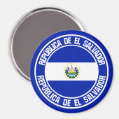 El Salvador Round Emblem Magneet (Voorkant / Achterkant)