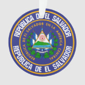 El Salvador Round Emblem Ornament (voorkant)