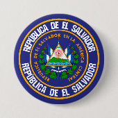 El Salvador Round Emblem Ronde Button 7,6 Cm (Voorkant)