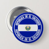 El Salvador Round Emblem Ronde Button 7,6 Cm (Voorkant /achterkant)