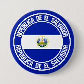 El Salvador Round Emblem Ronde Button 7,6 Cm (Voorkant)