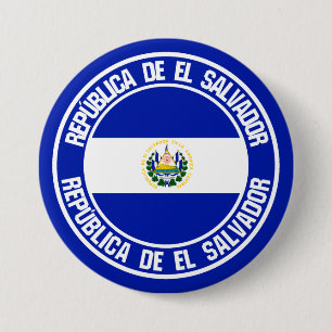 El Salvador Round Emblem Ronde Button 7,6 Cm