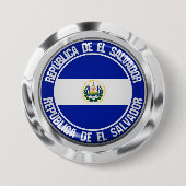 El Salvador Round Emblem Ronde Button 7,6 Cm (Voorkant)