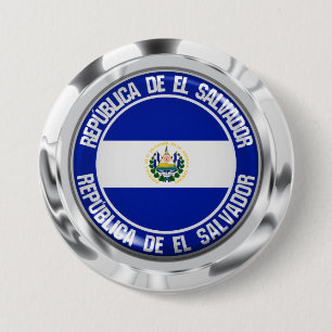 El Salvador Round Emblem Ronde Button 7,6 Cm