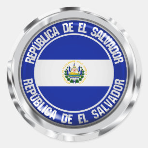 El Salvador Round Emblem Ronde Sticker