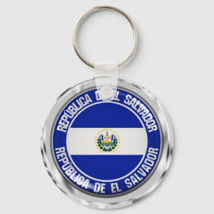 El Salvador Round Emblem Sleutelhanger