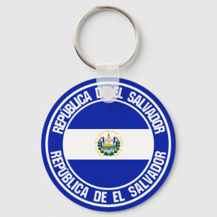 El Salvador Round Emblem Sleutelhanger