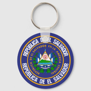 El Salvador Round Emblem Sleutelhanger