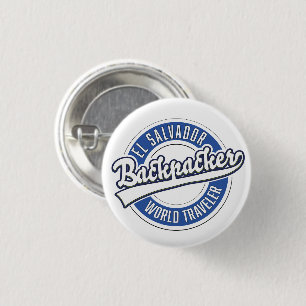 El Salvador rugzak wereldreiziger Ronde Button 3,2 Cm