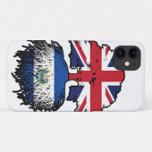 El Salvador Salvadoran British UK Tree Roots Flag Case-Mate iPhone Case (Achterkant (horizontaal))