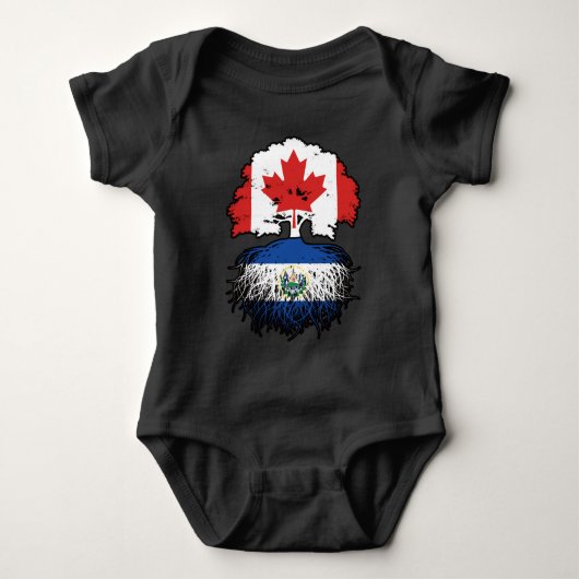 El Salvador Salvadoran Canadian Canada Tree Roots Romper (Voorkant)