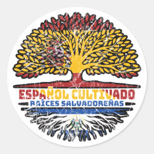 El Salvador Salvadoran Salvadoran Spanje Ronde Sticker