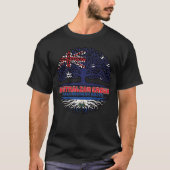 El Salvador Salvadorean Australian Australia Flag T-shirt (Voorkant)