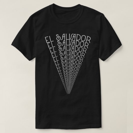 El Salvador Spotlight Word Art Unique Salvadoran T-shirt (Design voorkant)