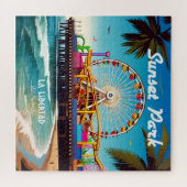 El Salvador Sunset Park Reizen  Retro Legpuzzel (Horizontaal)