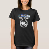 El Salvador Table Tennis  Support Salvadorean Ping T-shirt (Voorkant)