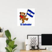 El Salvador Teddy Bear Poster (Thuiskantoor)