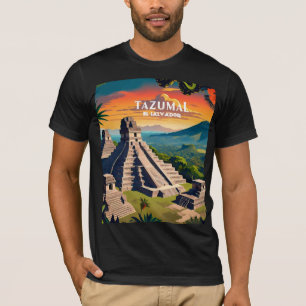 El Salvador Travel Vintage Poster El Tazumal T-shirt