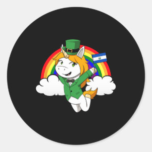 El Salvador Trots Salvadoraanse Vlag St. Patricks Ronde Sticker
