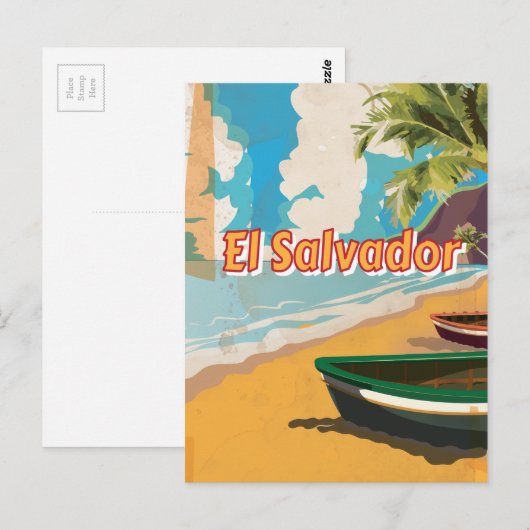 El Salvador  vakantie-Poster Briefkaart (Voorkant / Achterkant)