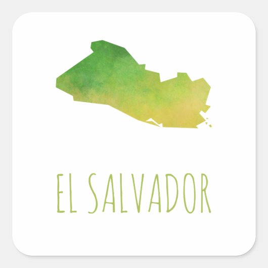 El Salvador Vierkante Sticker (Voorkant)