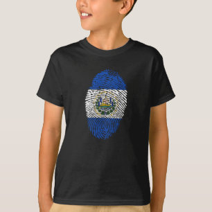 El Salvador vingerafdrukvlag T-shirt