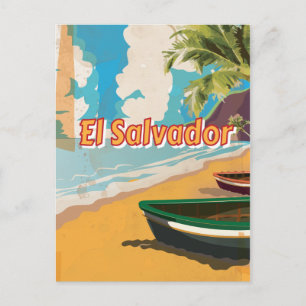 El Salvador Vintage vakantieposter Briefkaart